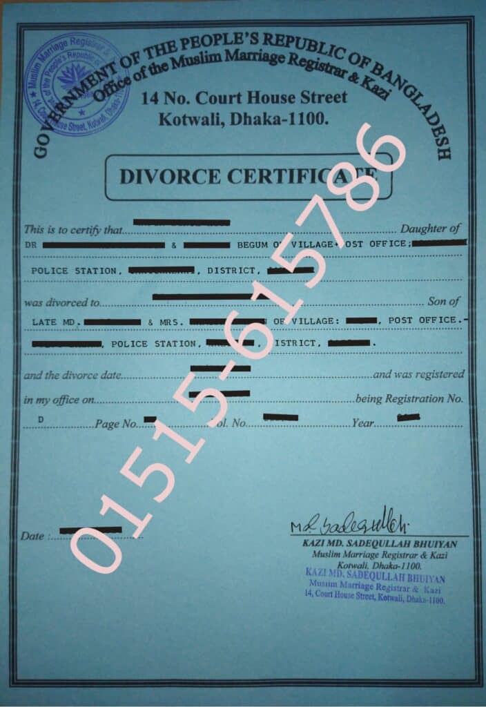 divorce certificate divorce lawyer in dhaka