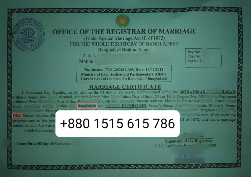 marriage certificate bangladesh